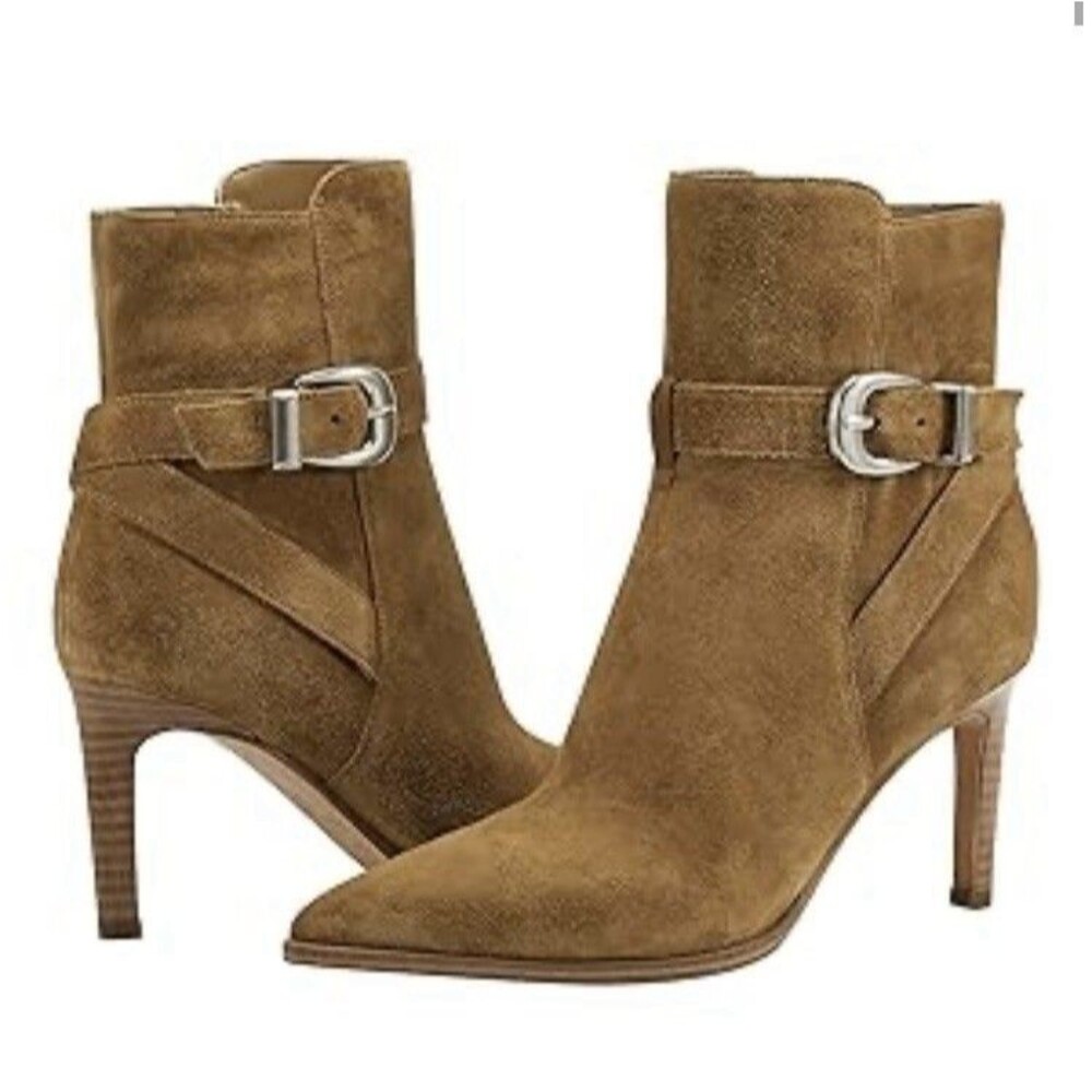 Marc Fisher LTD Rafia Pointed Toe Boot, Natural Brown 101, Size 10 -NIB
